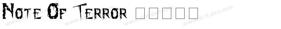 Note Of Terror字体转换